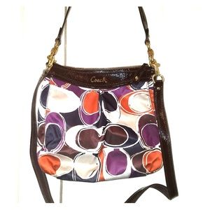 Coach Ashley Scarf Print Hippie crossbody